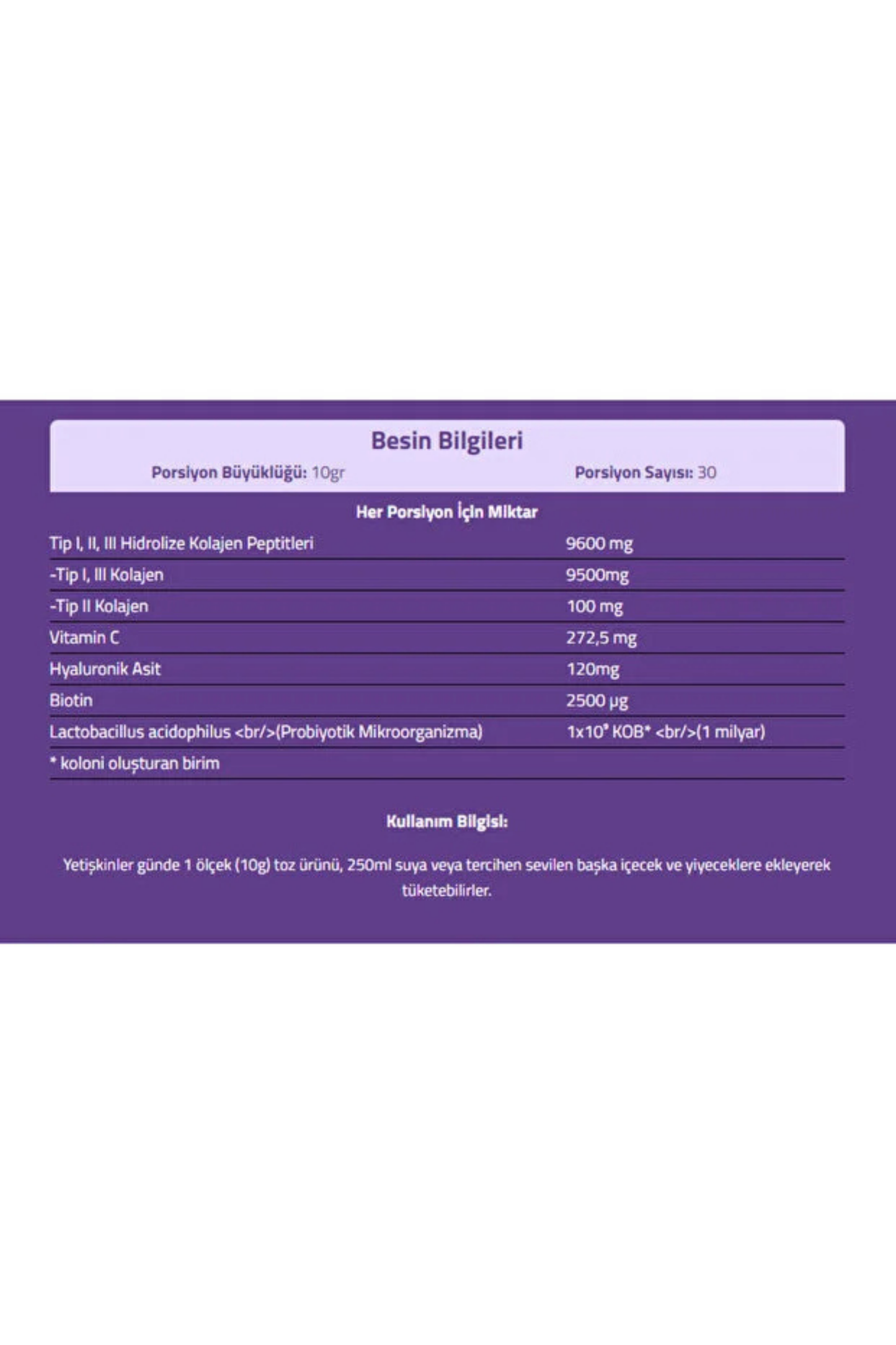 Multiform Toz Aromasız Kolajen - Tip I-II-III, C Vitamini, Biotin, Hyaluronik Asit, Probiyotik | 300g