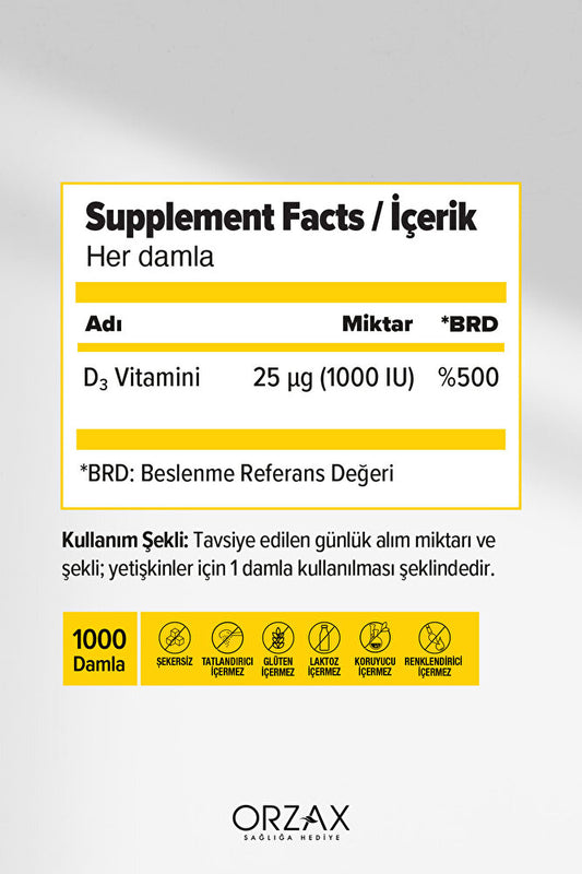 Vitamin D3 1000 IU Damla 50 ml