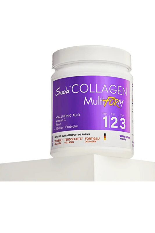 Multiform Toz Aromasız Kolajen - Tip I-II-III, C Vitamini, Biotin, Hyaluronik Asit, Probiyotik | 300g