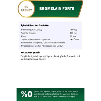 Bromelain Forte 750 mg - 60 Tablet