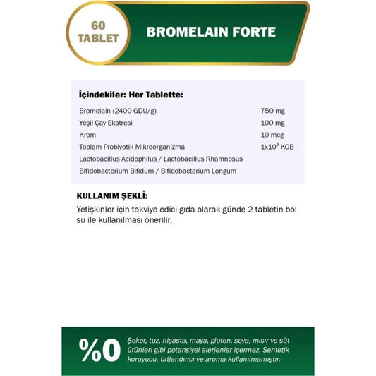 Bromelain Forte 750 mg - 60 Tablet