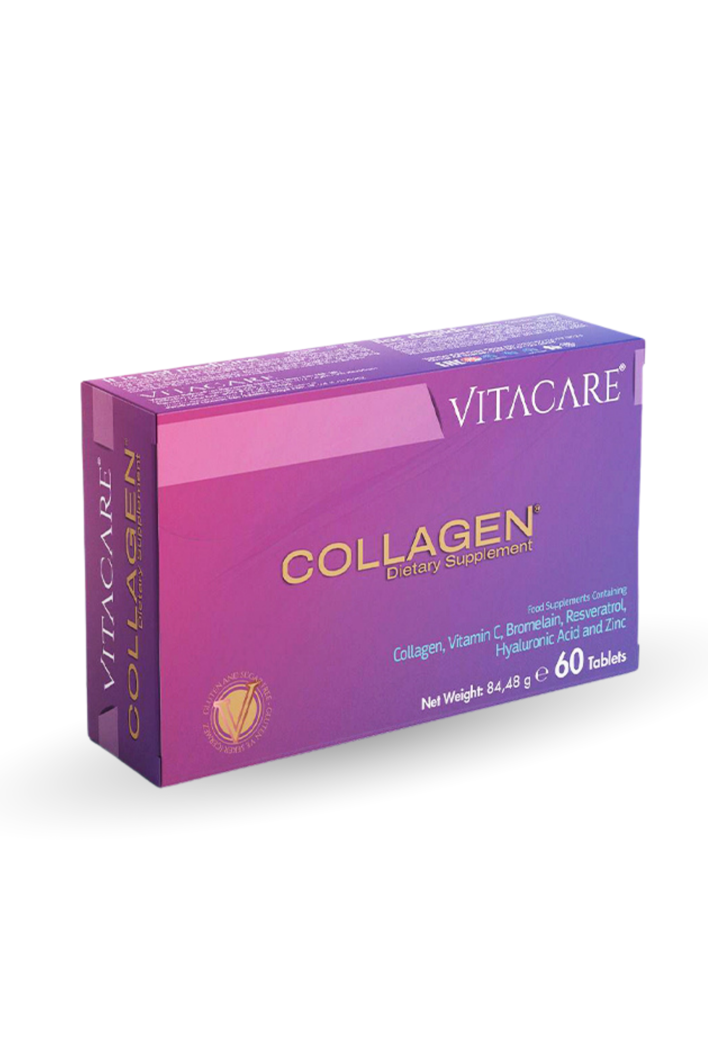 Collagen Tablet Tip1 Tip3 Resveratrol Bromelain Biotin - 60 Tablet | Beslenme Takviyesi