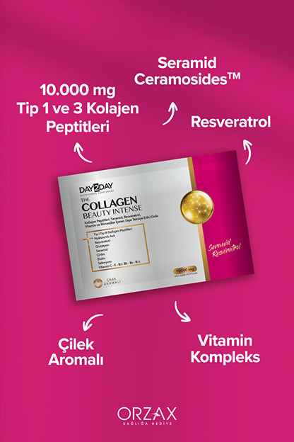 The Collagen Beauty Intense 30 Saşe ÇİLEK Aromalı