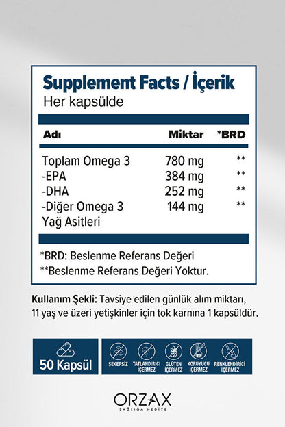 Plus Omega 3 Balık Yağı 1200 MG 50 Kapsül