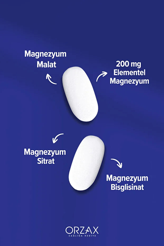 ExtraMag Üçlü Kombinasyon Magnezyum 200 mg - 30 Tablet