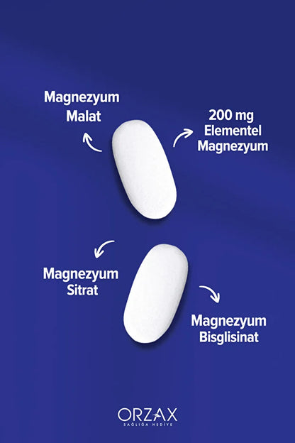 ExtraMag Üçlü Kombinasyon Magnezyum 200 mg - 30 Tablet