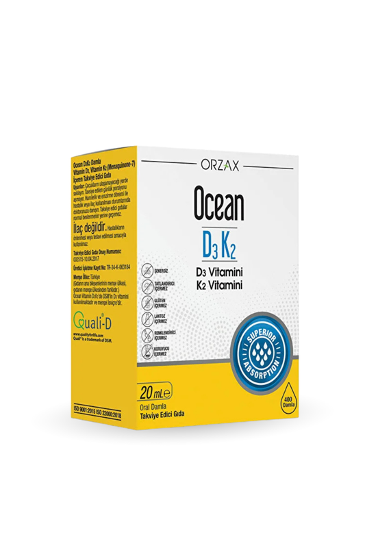 Orzax D3K2 20ml Damla