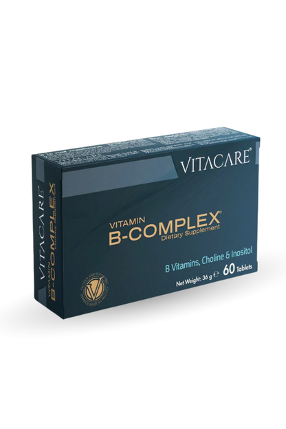 B-COMPLEX Vitamin 60 Tablet - B1, B2, B3, B5, B6, B12, Folik Asit, Biotin, Kolin, İnositol
