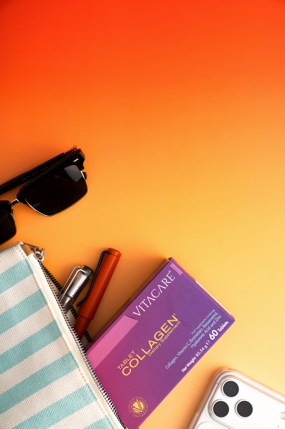 Collagen Tablet Tip1 Tip3 Resveratrol Bromelain Biotin - 60 Tablet | Beslenme Takviyesi