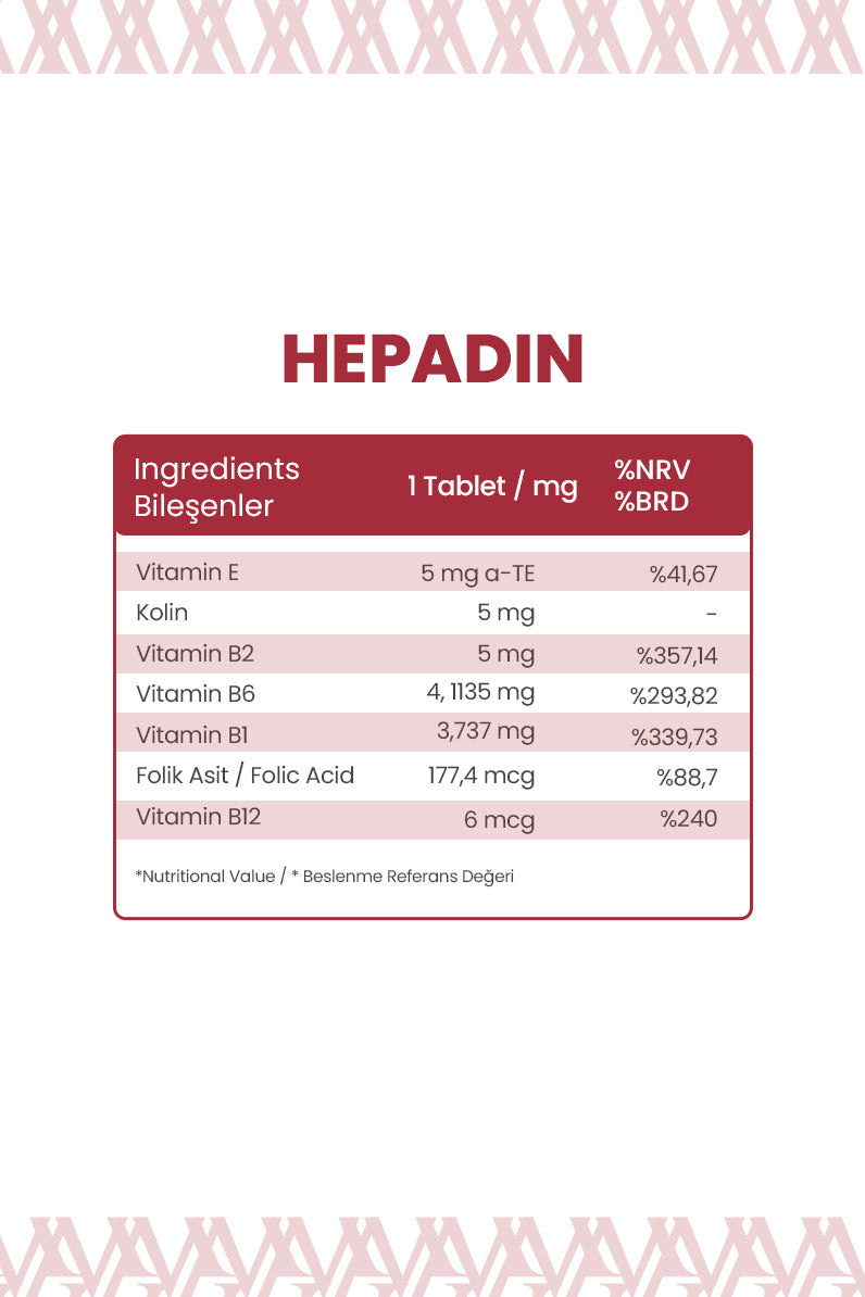 Hepadın 60 Tablet Liver Support Complex & Kolin & Bitkisel Ekstre Kompleksi