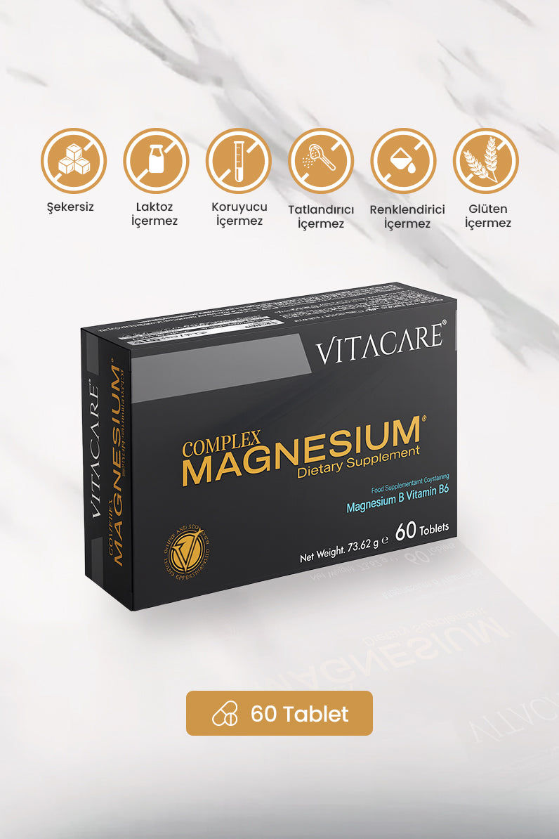 Magnezyum Complex Vitamin B6 60 TABLET | Beslenme Takviyesi