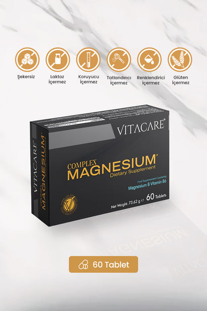 Magnezyum Complex Vitamin B6 60 TABLET | Beslenme Takviyesi