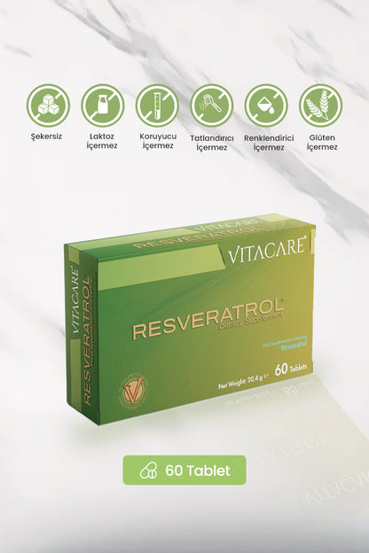 Resveratrol – 60 Tablet | Antioksidan Desteği & Hücre Koruma
