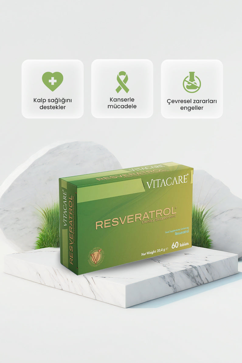 Resveratrol – 60 Tablet | Antioksidan Desteği & Hücre Koruma